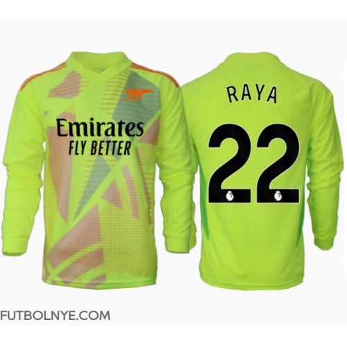 Camiseta Arsenal David Raya #22 Portero Primera Equipación 2024-25 manga larga